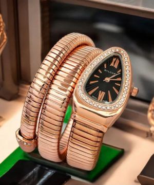 BVLGARI SNAKE RG BLACK DIAL 350