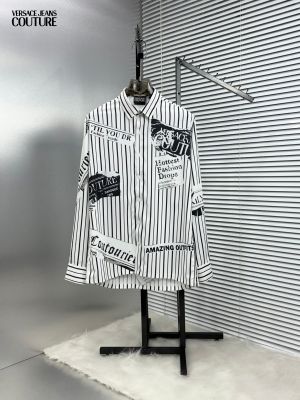 Versace Couture White Imported Printed Exclusive Designer Shirt (1918) Versace Couture White Imported Printed Exclusive Designer Shirt (1918)