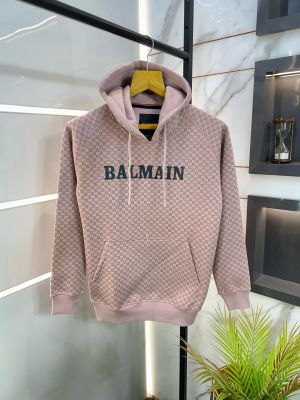 Balmai n Paris Reflective Printed Imported Premium Pink Hoodie 1104 Balmai n Paris Reflective Printed Imported Premium Pink Hoodie 1104