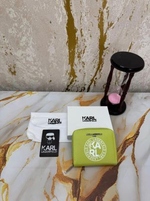 Karl Lagerfeld Premium Zipper Wallet With Box Dust Bag (Lime green) kxd006 Karl Lagerfeld Premium Zipper Wallet With Box Dust Bag (Lime green) kxd006