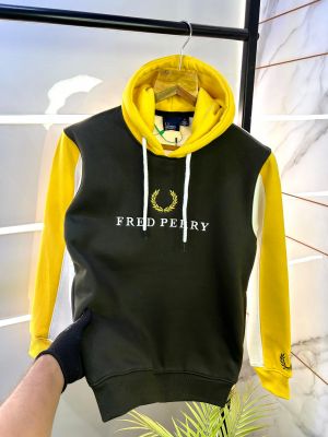 Fred Perry Imported Embroidery Print Green Super Premium Hoodie F2202-GR Fred Perry Imported Embroidery Print Green Super Premium Hoodie F2202-GR