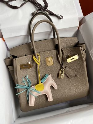 Hermes Birkin 35 Khakhi With Original Box Dust Cover Highend Quality HorseCharm Lock & Key
