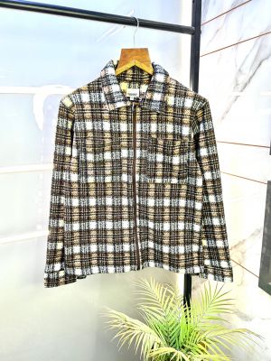 Burberr y Imported Brown Super Premium Jacket Style Shacket F2973-BR Burberr y Imported Brown Super Premium Jacket Style Shacket F2973-BR