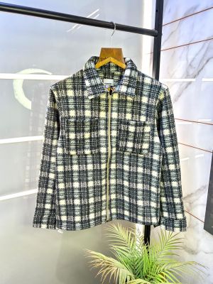 Burberr y Imported Green Super Premium Jacket Style Shacket F2973-GR Burberr y Imported Green Super Premium Jacket Style Shacket F2973-GR