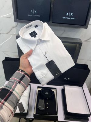 Arman i Exchange White Premium Imported Jacquard Lycra Fabric Self Printed Shirt 935 Arman i Exchange White Premium Imported Jacquard Lycra Fabric Self Printed Shirt 935