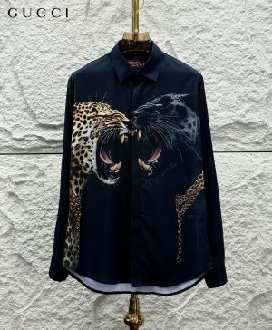 Gucci_Black_Leopard_Print_Premium_Imported_Shirt_(1964) Gucci_Black_Leopard_Print_Premium_Imported_Shirt_(1964)