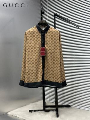 GUCCI_BEIGE_ALL_OVER_MONOGRAM_PRINT_PRIMIUM_SHIRT_WITH_BOX_AND_CARRY_BAG_(1954) GUCCI_BEIGE_ALL_OVER_MONOGRAM_PRINT_PRIMIUM_SHIRT_WITH_BOX_AND_CARRY_BAG_(1954)