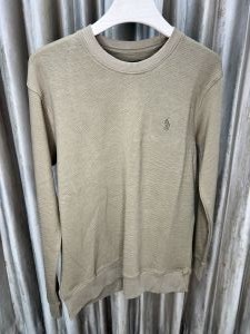   POLO RALPH LAURE_N BEIGE SWEATSHIRT AVAILABLE IN CREWNECK WITH A STICHED LOGO