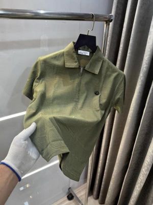 Valentin o Olive Monogram Imported Luxury Polo T-Shirt Valentin o Olive Monogram Imported Luxury Polo T-Shirt