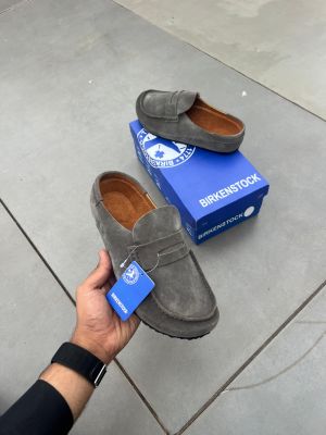 Birkenstock Naples Wrapped Suede Grey