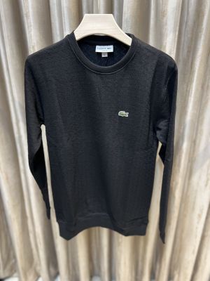 LACOST_E BLACK ULTRA PREMIUM SWEATSHIRT AVAILABLE WITH BRAND EMBROIDERY