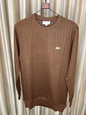 LACOST_E BROWN ULTRA PREMIUM SWEATSHIRT AVAILABLE WITH BRAND EMBROIDERY