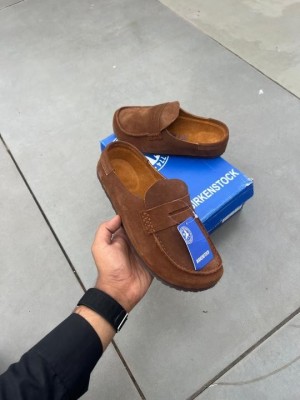 Birkenstock Naples Wrapped Suede Brown
