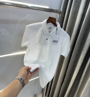 Zar a White Premium Knitted Classic Polo T-Shirt With Box Packing Zar a White Premium Knitted Classic Polo T-Shirt With Box Packing