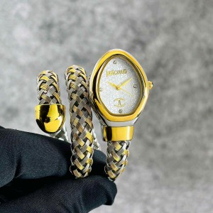 Just Cavalli Women Snake HQ Two Tone White Dial 349