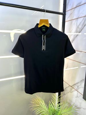 Hugo_Boss Black Premium Collar Neck Polo T-shirt F2884-B1 Hugo_Boss Black Premium Collar Neck Polo T-shirt F2884-B1