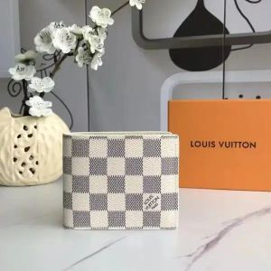 LOUIS_VUITTON WHITE CHECKS PREMIUM WALLET WITH OG BOX MODEL NO - 43