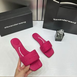 Alexander Wang Flats With OG Box Carry Bag Red 2025-6 Pink 