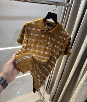 Fredperry Brown Premium Knitted Polo T-Shirt Fredperry Brown Premium Knitted Polo T-Shirt