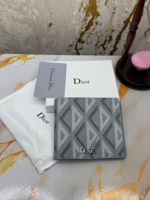 Dio_r Bifold Wallet Premium Quality With Box 60233-Grey 