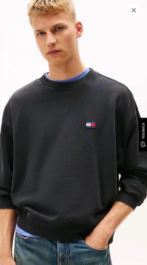 Tommy  Hilfiger Black Back Print Premium Sweatshirt 