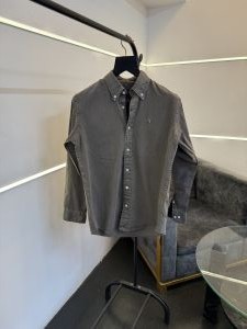 Ralphlauren brown beige denim imported shirt with embroidery logo on chest Ralphlauren brown beige denim imported shirt with embroidery logo on chest