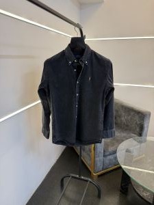Ralphlauren carbon black denim imported shirt with embroidery logo on chest Ralphlauren carbon black denim imported shirt with embroidery logo on chest