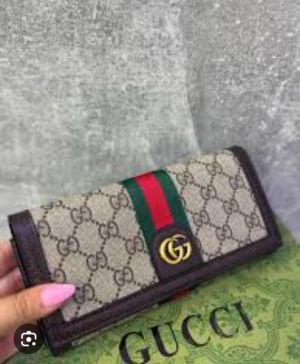 Gucc_i GG Flap Long Wallet With Box And Dust Bag 