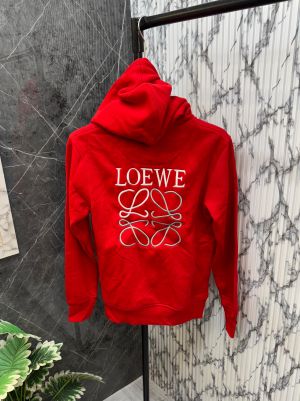  LOEWE IMPORTED FRONT & BACK EMBROIDERY LOGO EMBOSSED VERY PREMIUM INNER FLEECE HOODED FABRIC PREMIUM JACKET.CS210