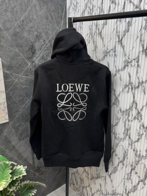  LOEWE IMPORTED FRONT & BACK EMBROIDERY LOGO EMBOSSED VERY PREMIUM INNER FLEECE HOODED FABRIC PREMIUM JACKET.CS210