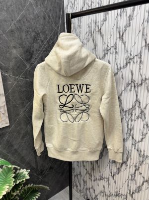  LOEWE IMPORTED FRONT & BACK EMBROIDERY LOGO EMBOSSED VERY PREMIUM INNER FLEECE HOODED FABRIC PREMIUM JACKET.CS210