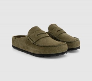 Birkenstock Naples Wrapped Suede olive