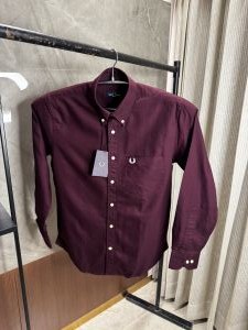 Fredperry Wine with white logo Oxford cotton