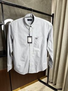 Fredperry grey oxford cotton shirt