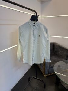 Ralphlauren light green imported oxford lining shirt