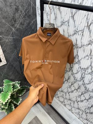 TOMMY.HILFIGER.IMPORTED.FRONT.PRINTED.PREMIUM.BRAND.SERIES.COTTON.LYCRA.FABRIC.POLO.NECK.TSHIRT.