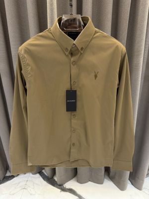 All Saints Chest Logo Full Sleeves Shirt Light Brown