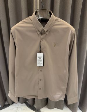 All Saints Chest Logo Full Sleeves Shirt Coffee