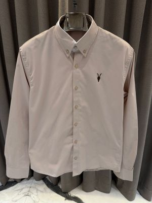 All Saints Chest Logo Full Sleeves Shirt Beige 