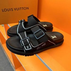 _Louis_Vuitton_Lv_Mule_Trainer_Calf_Leather_Black_Premium_Slides