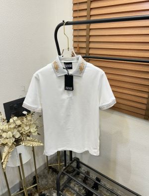 Versac_e Imported Very Premium Bio Washed Classic Polo T-shirt
