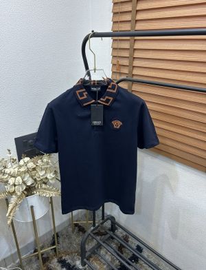 Versac_e Imported Very Premium Bio Washed Classic Polo T-shirt