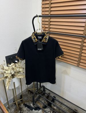 Versac_e Imported Very Premium Bio Washed Classic Polo T-shirt