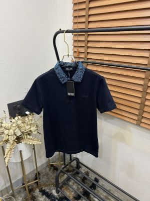 Versac_e Imported Very Premium Bio Washed Classic Polo T-shirt