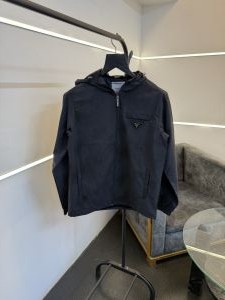 Prad a imported Windcheater with hood and brand zip black