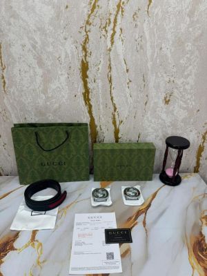 GUCC_I GG PRINT PREMIUM QUALITY BELT COMBO WITH OG BOX DUST BAG CARRY BAG G02