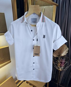 BUR BERRY COLLAR LINING SHIRT WHITE M164-W