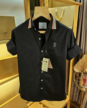 BUR BERRY COLLAR LINING SHIRT BLACK M164-BK