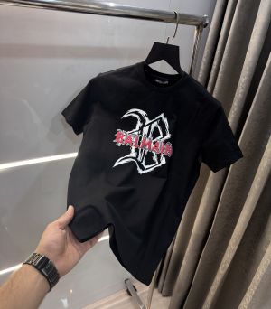 Balmai n Paris Black Logo Print Imported T-Shirt