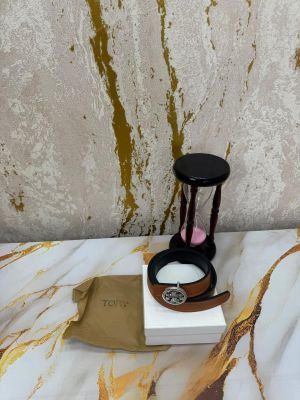 TORRY BURCH PREMIUM QUALITY BELT WITH OG BOX DUST BAG & CARRY BAG T57 TAN